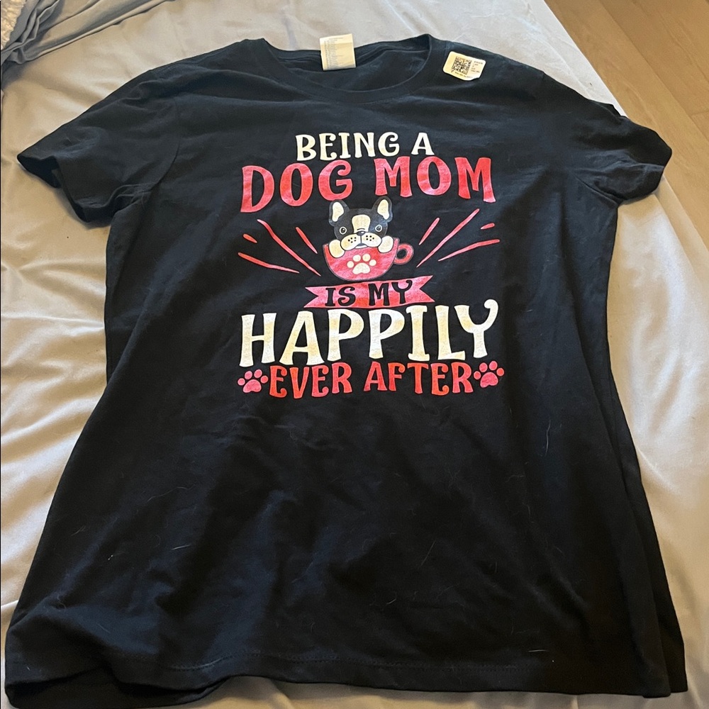 Port Authority Black Dog Mom T-Shirt
